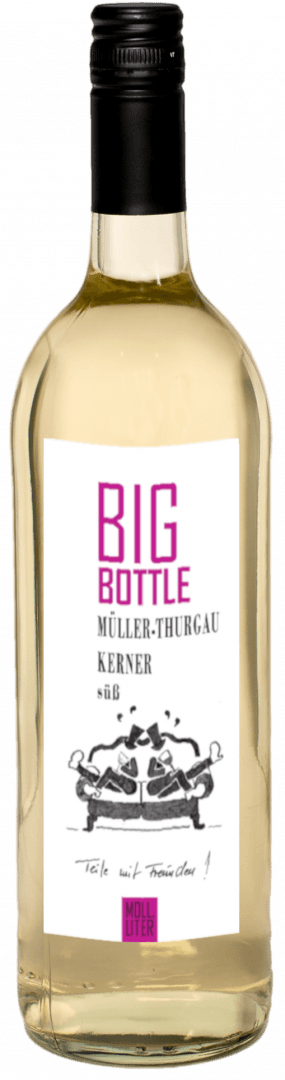 2024er Big Bottle – Mollliter Müller Thurgau Kerner süss 1,0L